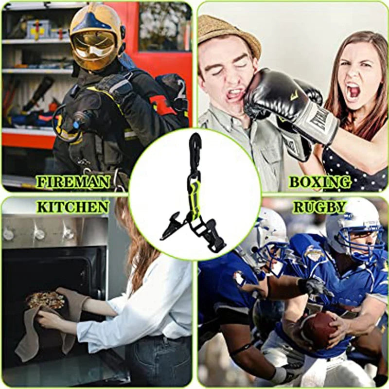 4 Pcs Firefighter Glove Straps Safety Holder Short Eye-catching Glove Accessories for Firefighting Equipment