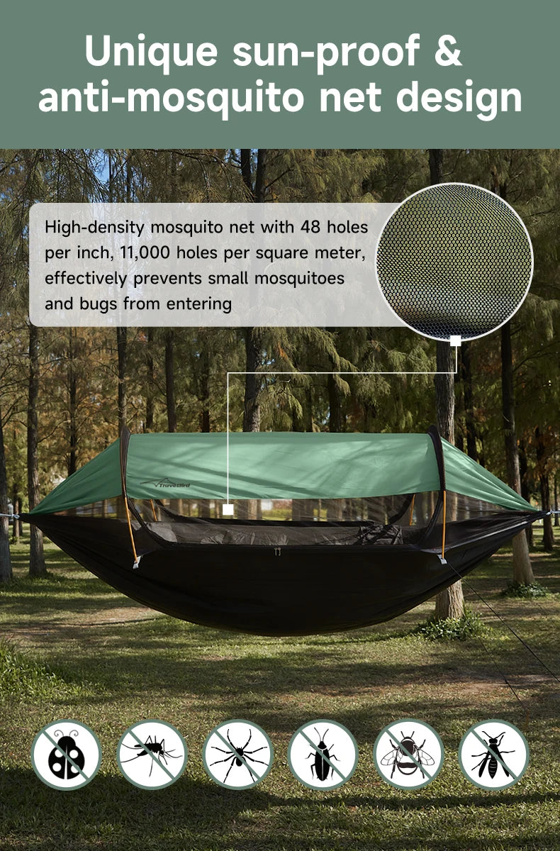 Outdoor Large Hammock with Mosquito Net 2 Person