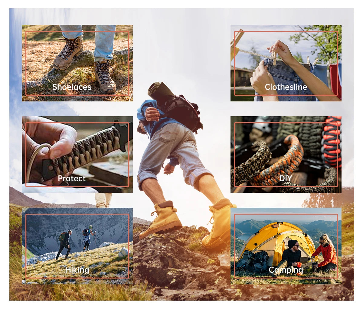 1pcs 550 Paracord Parachute Cord